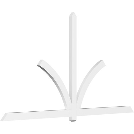 Ekena Millwork Redmond Architectural Grade PVC Gable Bracket, 108"W x 58 1/2"H x 2"D x 4"F, 13/12 Pitch GBP108X59X0204RED00